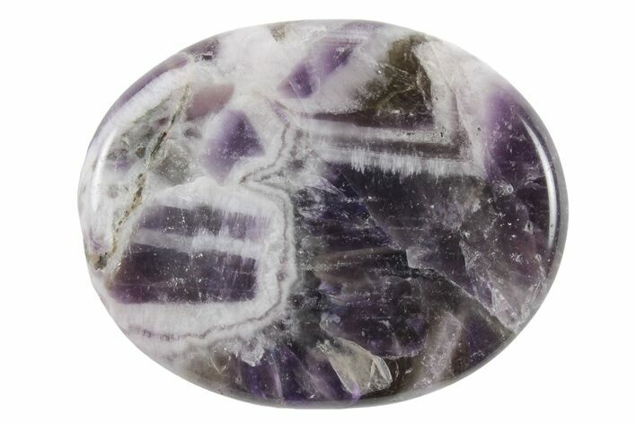 1.8" Polished Chevron Amethyst Worry Stones - Photo 1